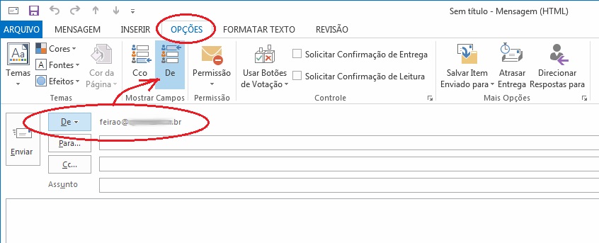 Figura 21: Efetuando teste de envio com a conta promocional