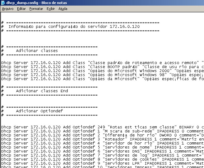 Figura 4: Dump do DHCP