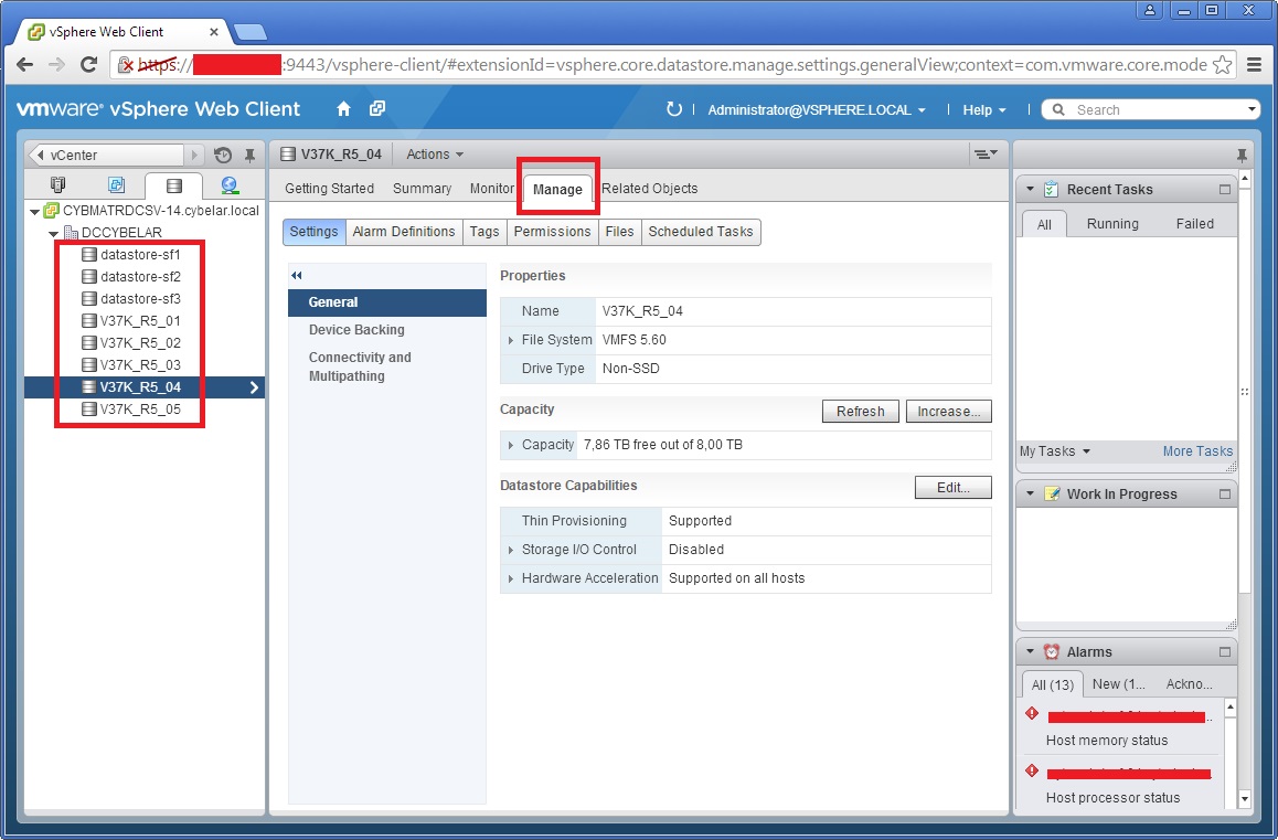 Selecionando Datastore