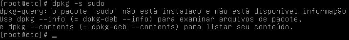 Sudo não instalado