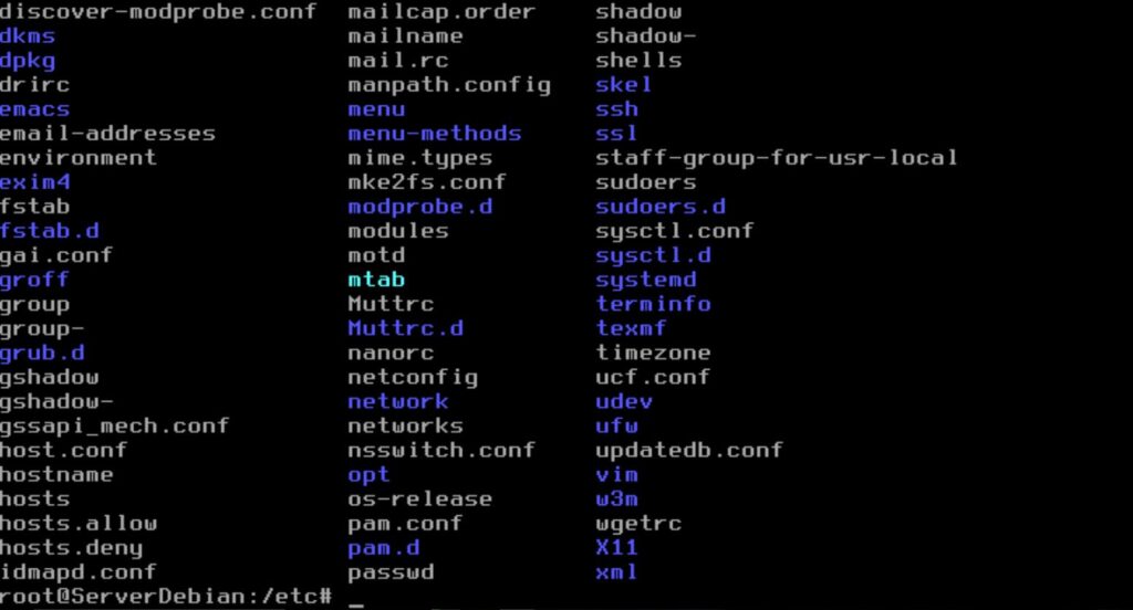 Efeito na listagem após alteração de bashrc