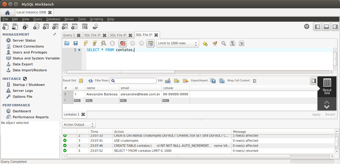 Artigo sobre CRUD em PHP: Visualizando os dados inseridos no banco de dados