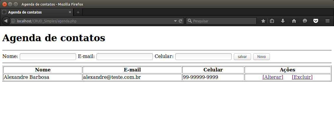 Artigo sobre CRUD em PHP: Apresentando registros na tela