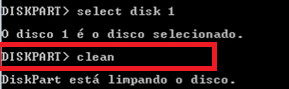 Diskpart: Limpando Unidade